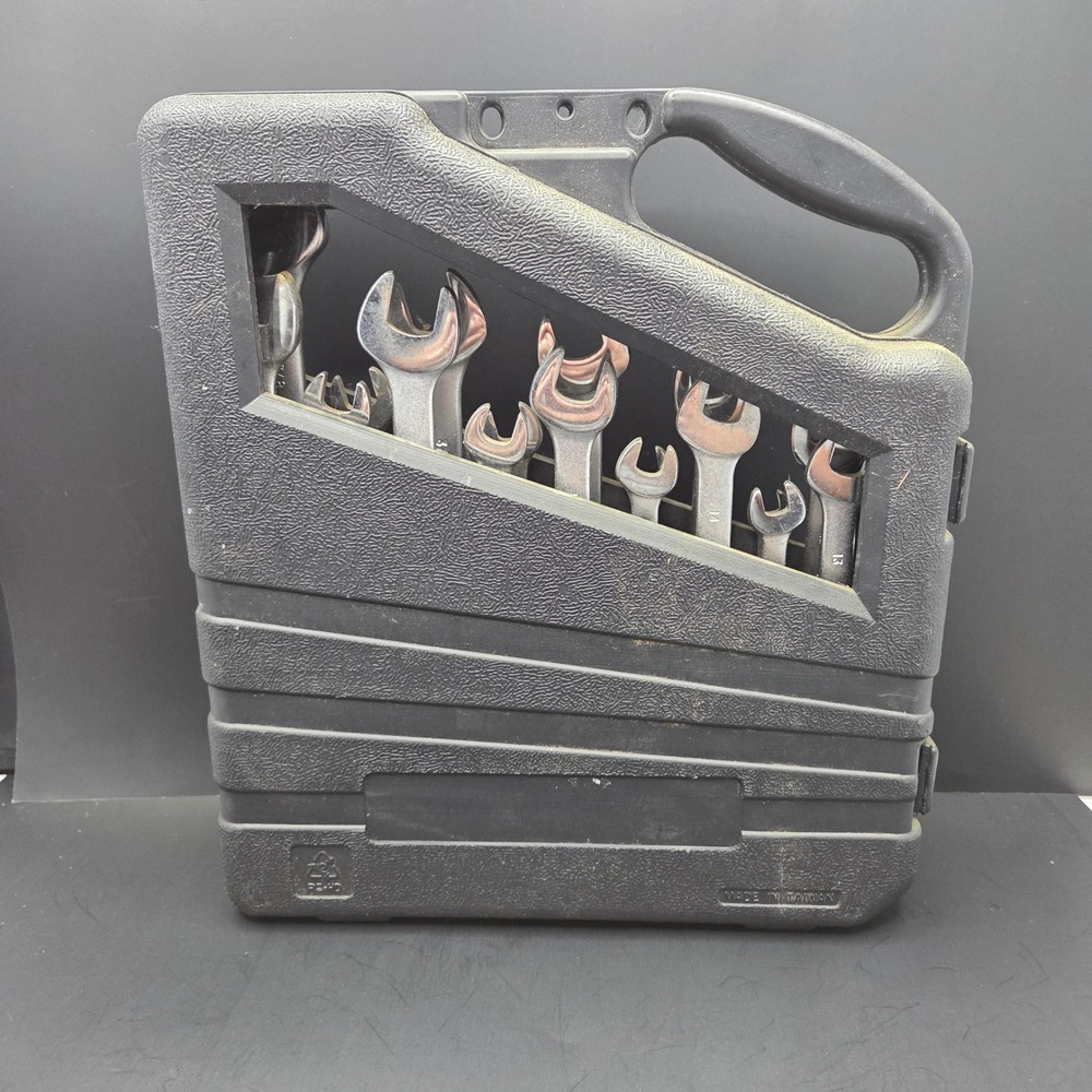 Stanley Combination Wrench Set 20 Piece SAE Metric Chrome Hand Tools Case